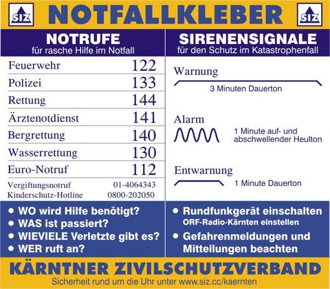 Notfallkleber (2011) © 